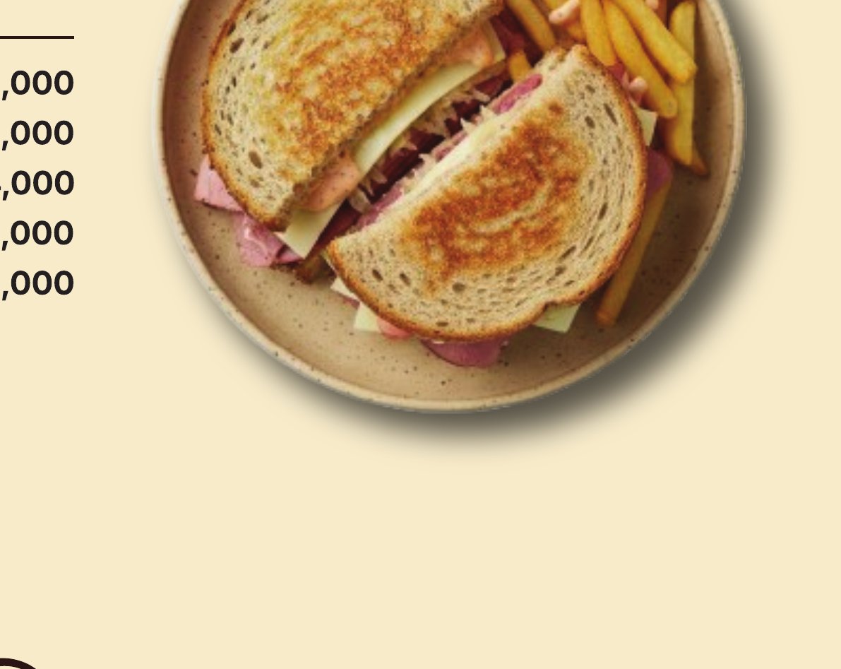 Club sandwich halves with a side of fries