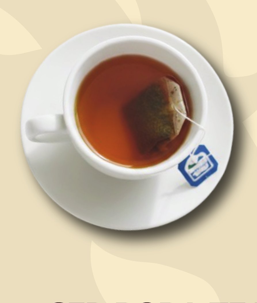 Cup of black tea infusion with tea bag